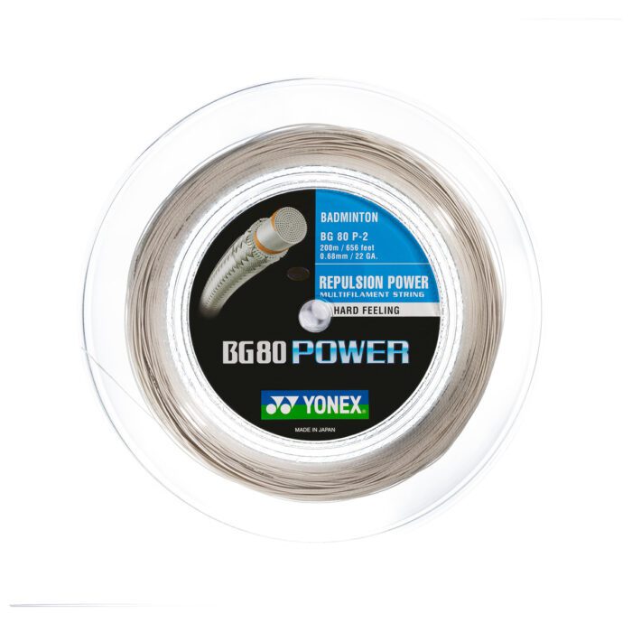Yonex BG80 power - badmintonsnaar - coil of 10m set