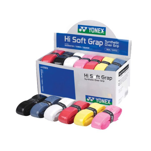 Yonex AC420 soft basis grip - box 24 stuks - assorti kleuren