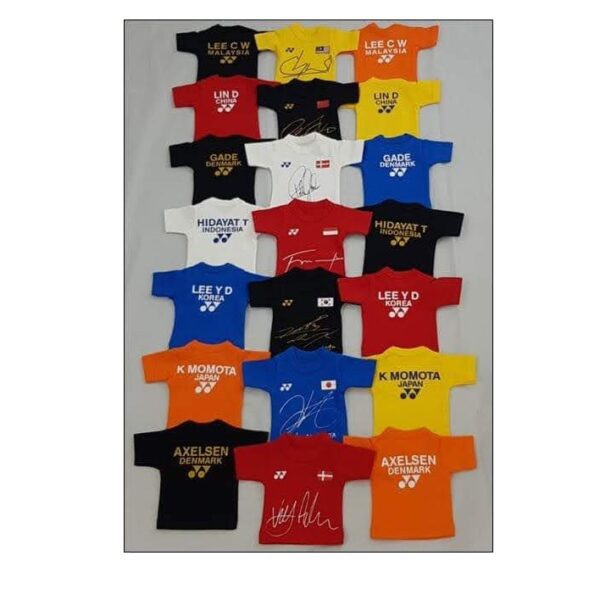 Official Yonex mini fan shirts met knuffel| LCW, TH, PG, LYD, VA en Lin Dan | diverse kleuren
