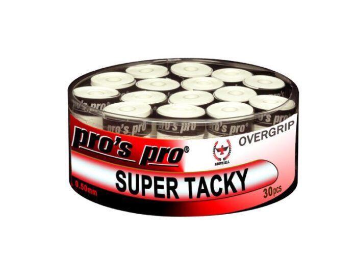 Pro's Pro Super tacky overgrip - wit - box 30pcs