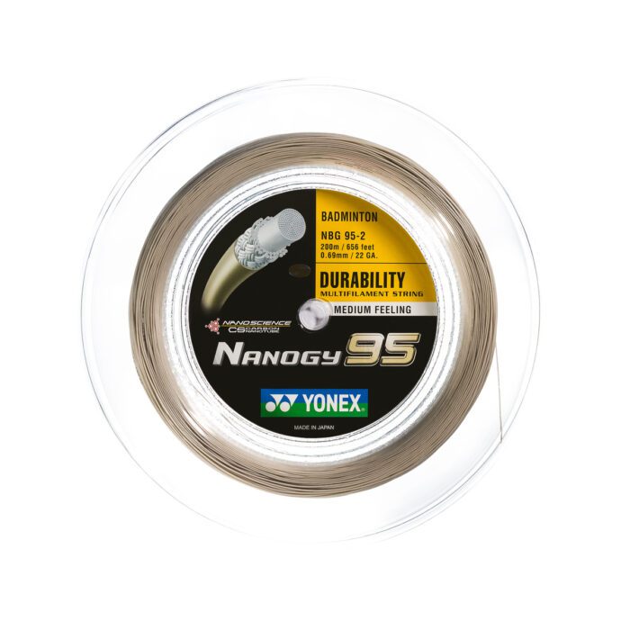 Yonex Nanogy 95 badmintonsnaar - duurzaam - coil of 10m set