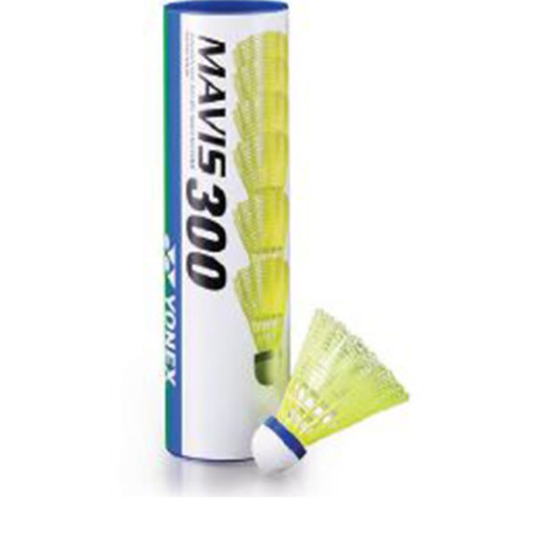 Yonex Mavis 300 - badmintonshuttle - wit / geel in slow / medium