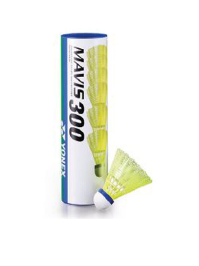 Yonex Mavis 300 - badmintonshuttle - wit / geel in slow / medium