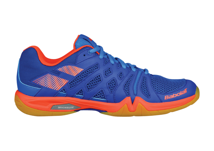Babolat Shadow TEAM heren badmintonschoen - lichtblauw / oranje