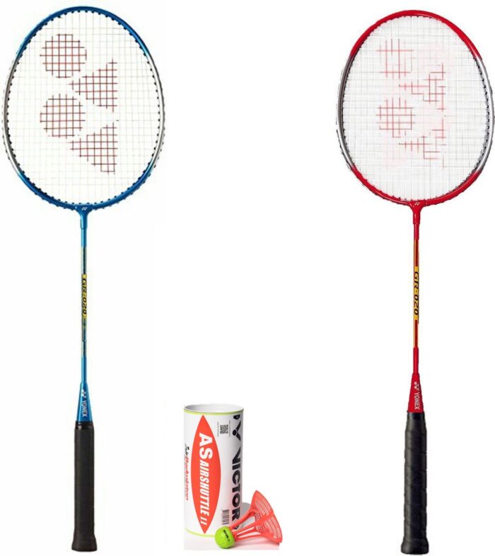 Yonex recreatieve badmintonset GR-020 met 3 VICTOR AIRbadmintonshuttles