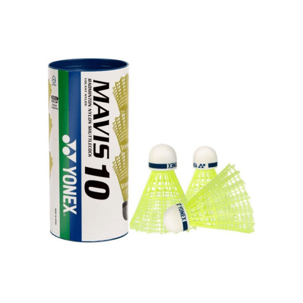 Yonex Mavis 10 - junioren / recreatieve badmintonshuttle - geel - 3 stuks