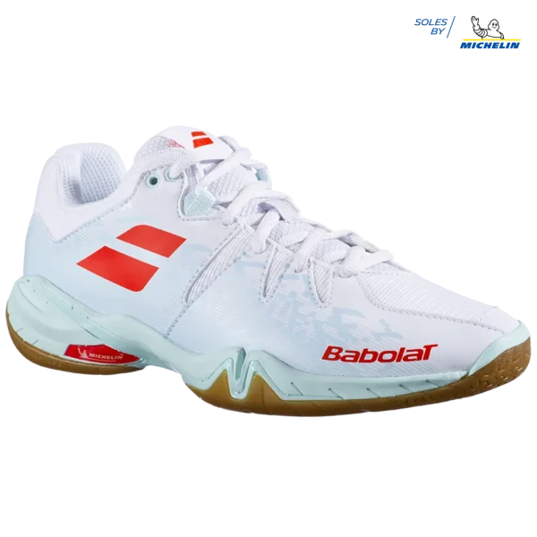 Babolat Shadow SPIRIT dames badmintonschoen - wit / lichtblauw