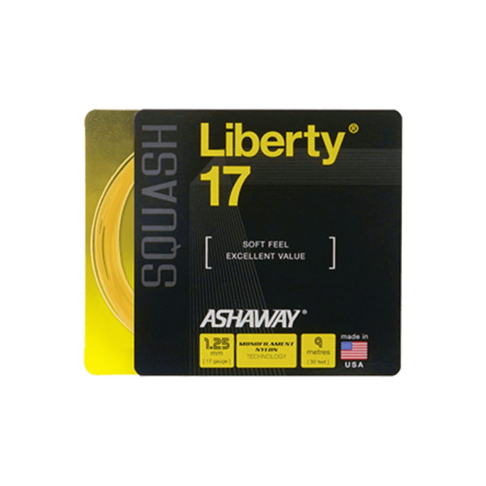 Ashaway Liberty 17 squash snaar - 1,25mm - amber - set of coil