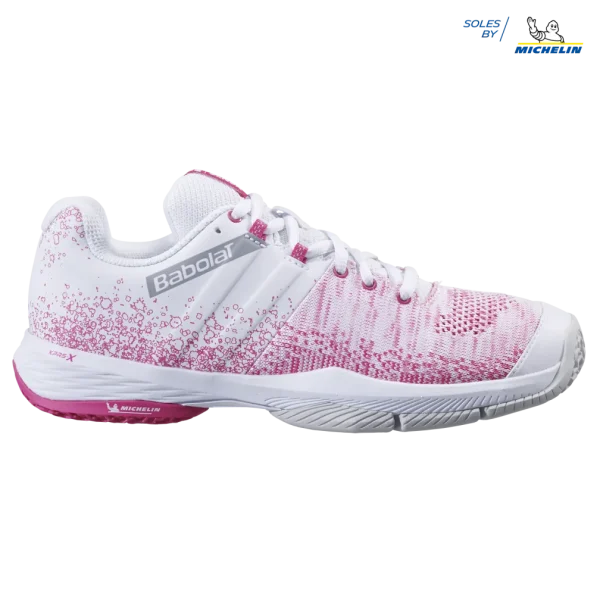 Babolat Sensa dames padelschoen - wit/roze