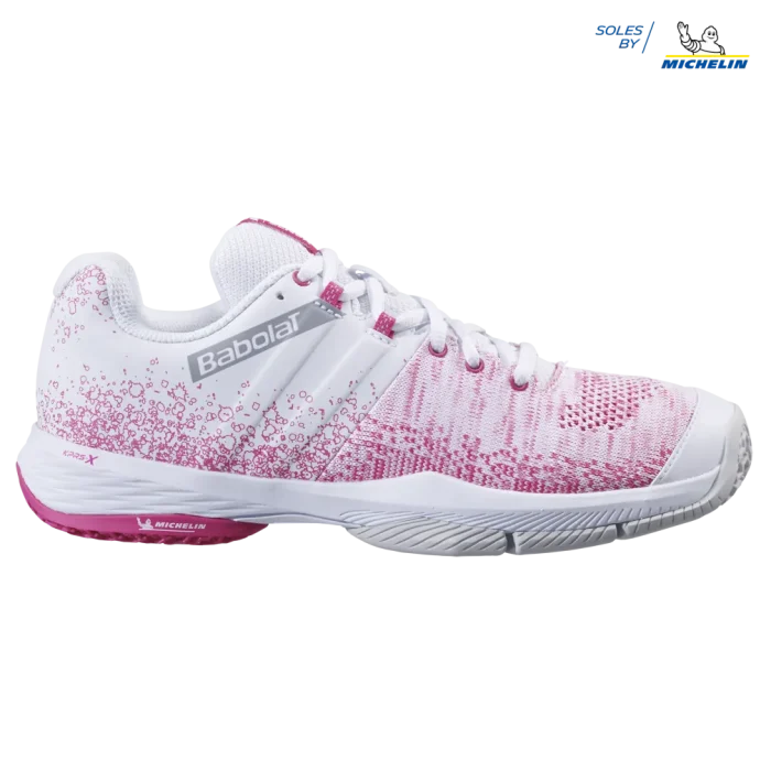 Babolat Sensa dames padelschoen - wit/roze