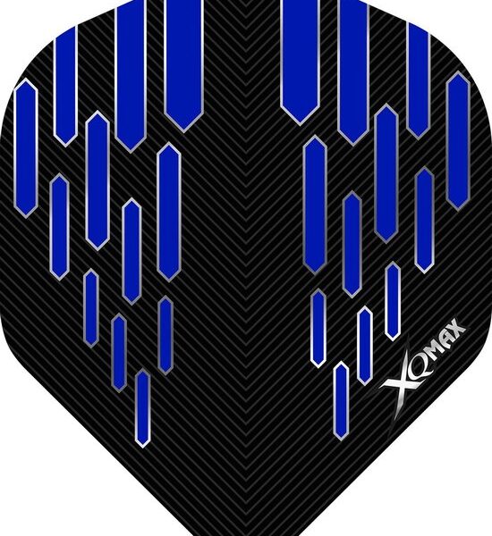 XQMax Contour darts flights  3stuks - zwart/blauw