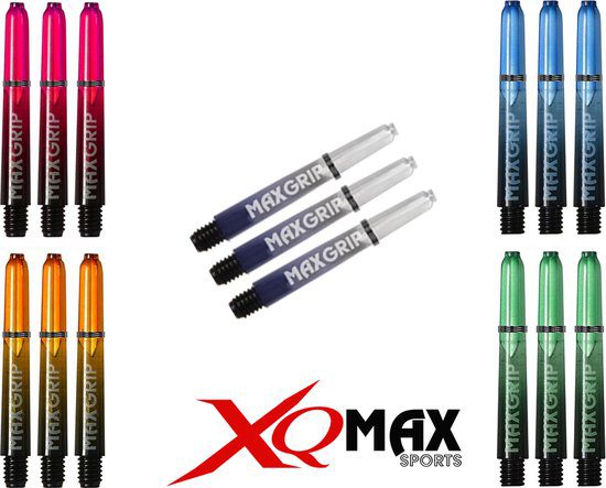XQ MAX darts 35mm shafts pack - assorti - 5 kleuren