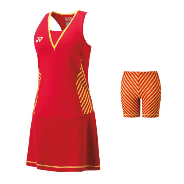 YONEX 20423 Carolina Marin sport jurk - rood / geel