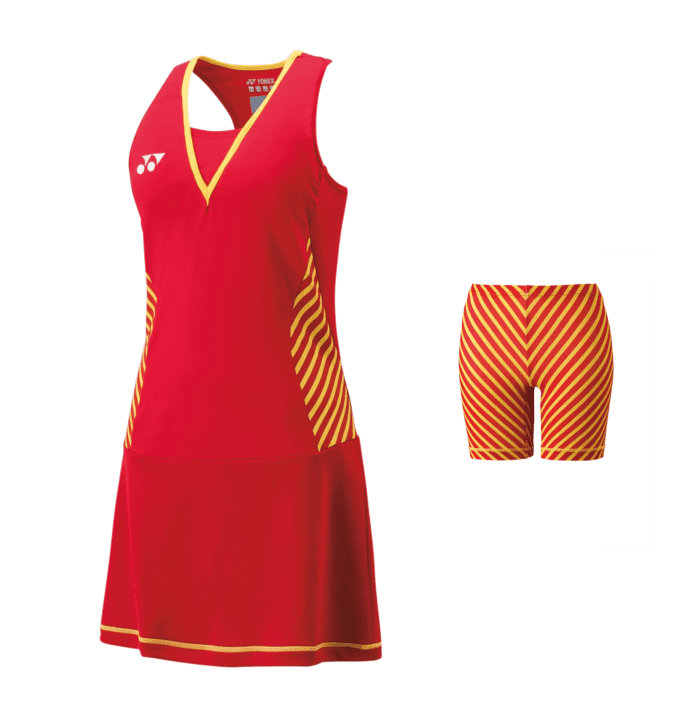 YONEX 20423 Carolina Marin sport jurk - rood / geel