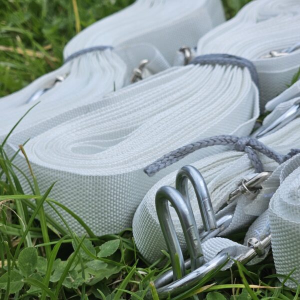 CHESPsport losse badminton outdoor lijnen / haringen - wit - 25mm