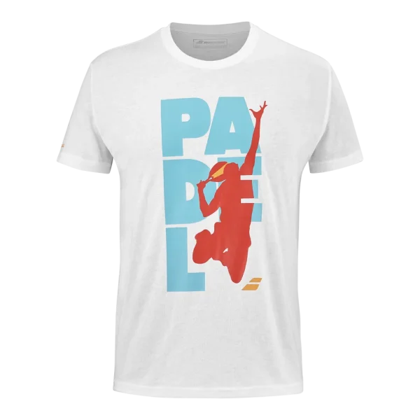 Babolat TEAM padel t-shirt - wit/blauw/rood