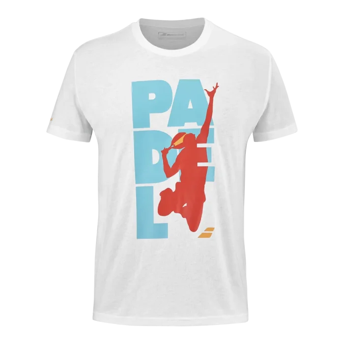 Babolat TEAM padel t-shirt - wit/blauw/rood