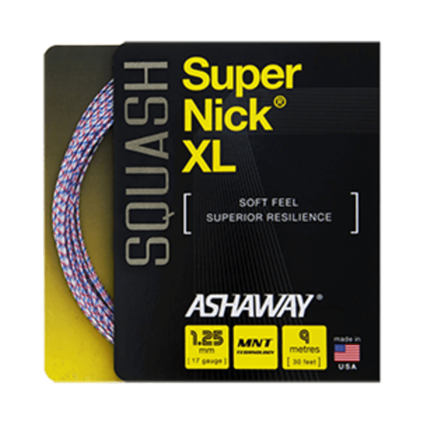 Ashaway SuperNick XL squashsnaar - wit - set 9m