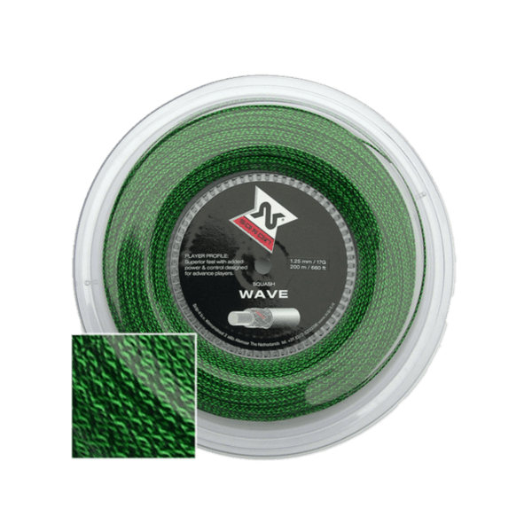 Scazon WAVE squashsnaar - groen/zwart - CHESPsport set 9m