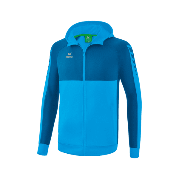 BC Iduna Erima Six Wings training jacket met hood / capuchon - Curaçao / Mykonos