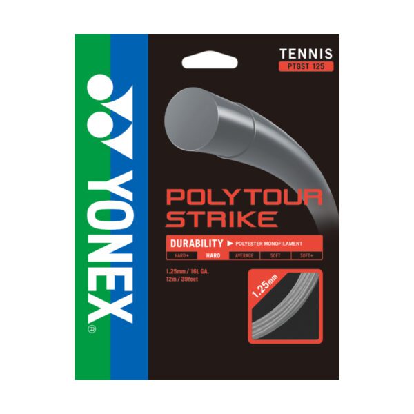 Yonex Polytour STRIKE tennissnaar - 1,25mm - grijs - coil 200m