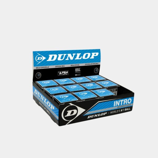 Dunlop squashbal - beginner - blauwe stip