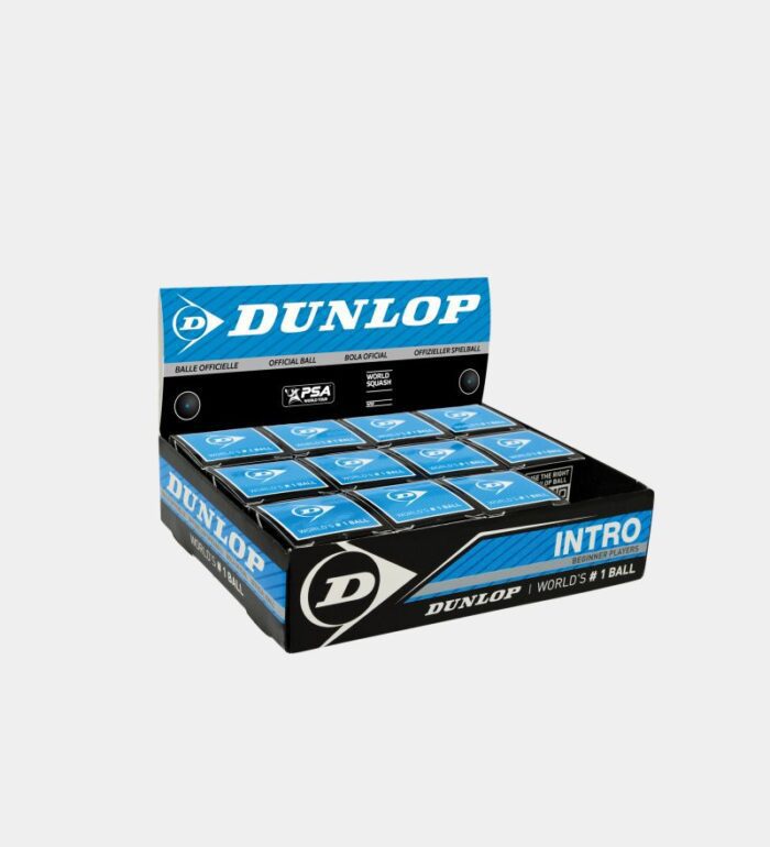 Dunlop squashbal - beginner - blauwe stip