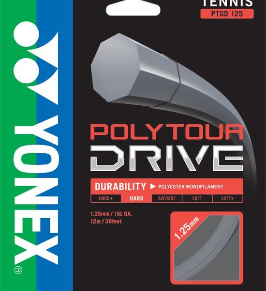 Yonex Polytour DRIVE tennissnaar - 1,25mm - grijs - 12meter