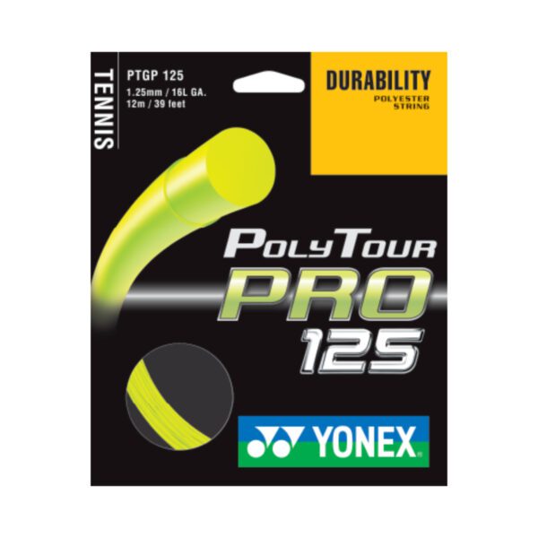 Yonex 12m set Polytour Pro tennissnaar - 1,25mm - geel