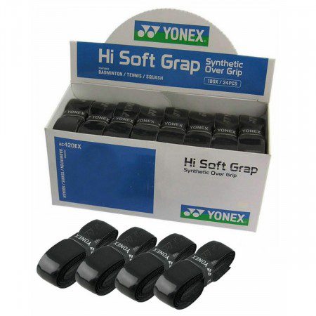Yonex AC420 soft basis grip - box 24 stuks - alleen zwart