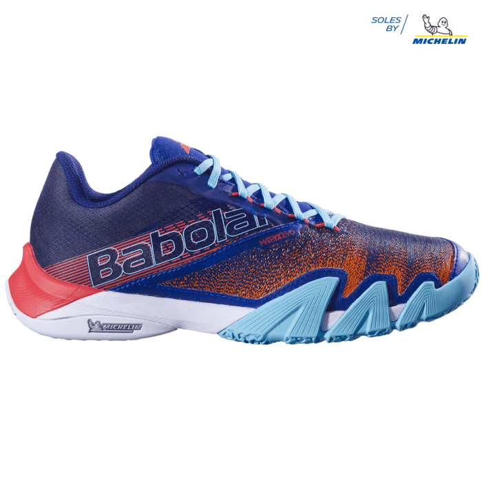 Babolat Jet Premura 2 heren padelschoen - blauw / poppy red