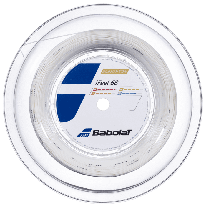 Babolat iFEEL 68 badmintonsnaar - wit - coil 200m