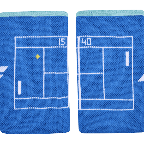 Babolat 'reversible' jumbo polsband  - tennisveld in blauw