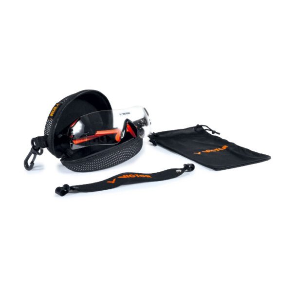 VICTOR squashbril / beschermbril voor squash met hardcase - transparant