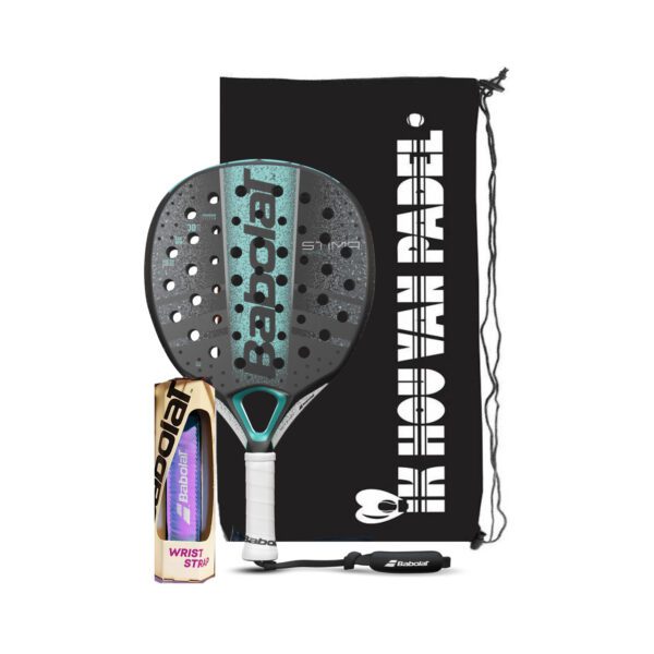 [3-in-1] Babolat Stima Energy dames padelracket - power - met wrist-strap en tas