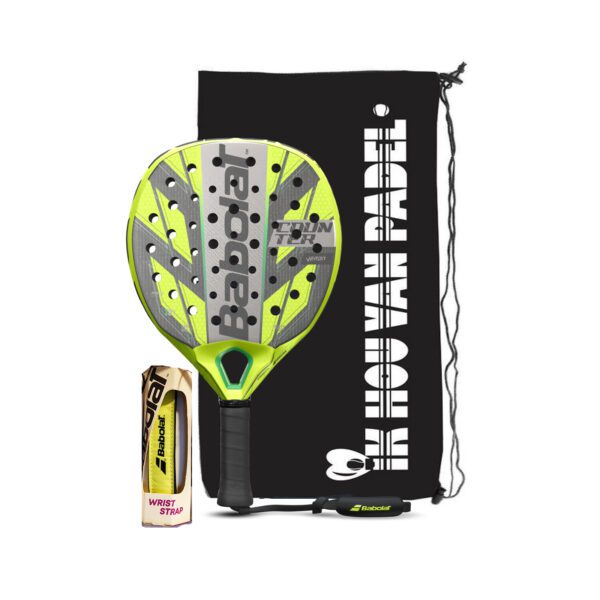 [3-in-1] Babolat Counter Veron 2023 padelracket - wrist-strap / racketbag