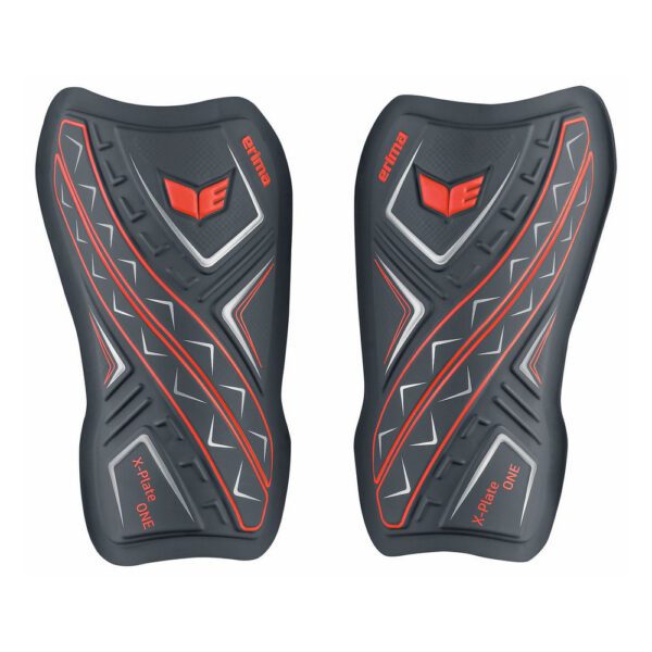 Erima X-plate One scheenbeschermers - grijs / rood - maat L