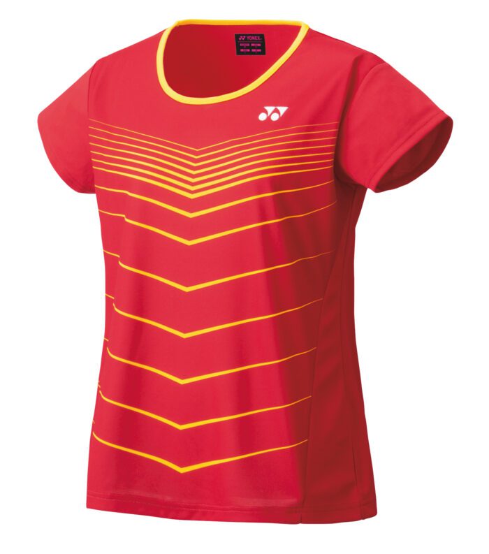 Yonex 16518 tournament dames shirt - rood / geel