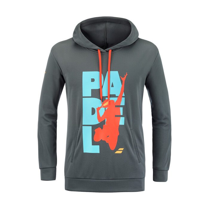 Babolat Padel sweater / hoodie - donkergrijs / blauw en oranje