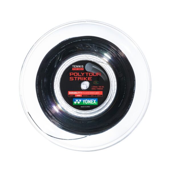 Yonex Polytour STRIKE tennissnaar - 1,25mm - zwart - coil 200m