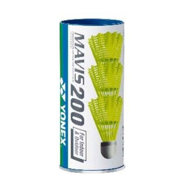 Yonex Mavis 200 - outdoor badmintonshuttle - geel / medium - 3pcs