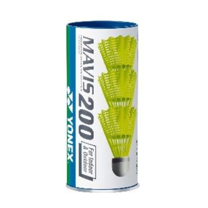 Yonex Mavis 200 - outdoor badmintonshuttle - geel / medium - 3pcs