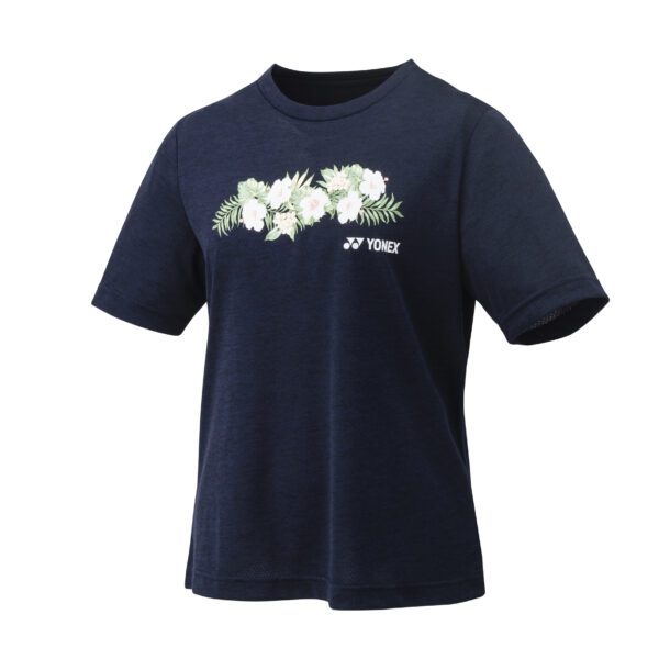 Yonex dames bloemetjes shirt 16584EX - donkerblauw
