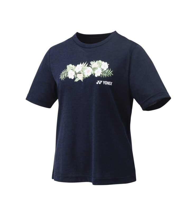 Yonex dames bloemetjes shirt 16584EX - donkerblauw