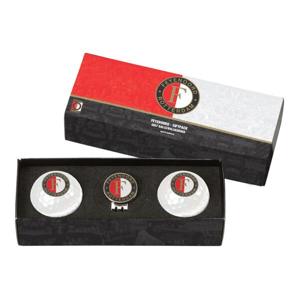 Feyenoord giftpack met golfballen headclip