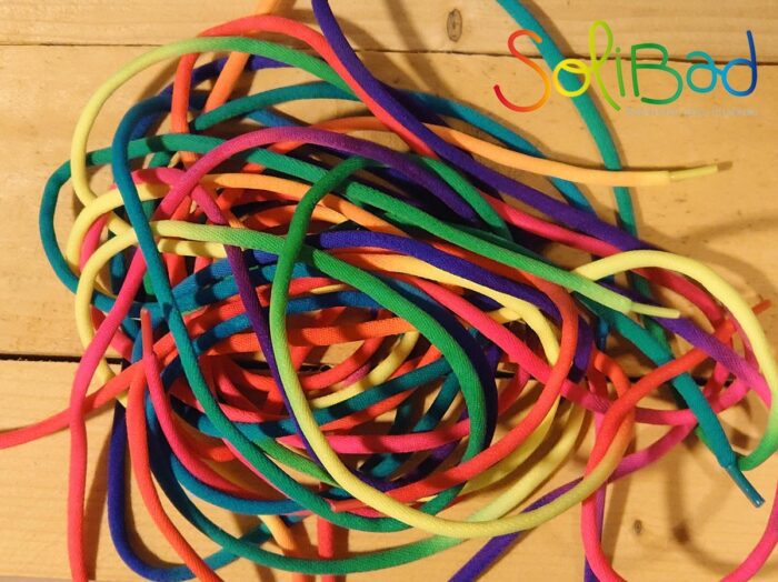 Solibad veters badminton - regenboog - multicolors - 115cm