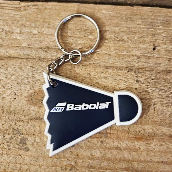 Babolat badminton sleutelhanger - donkerblauwe shuttle - 2 stuks