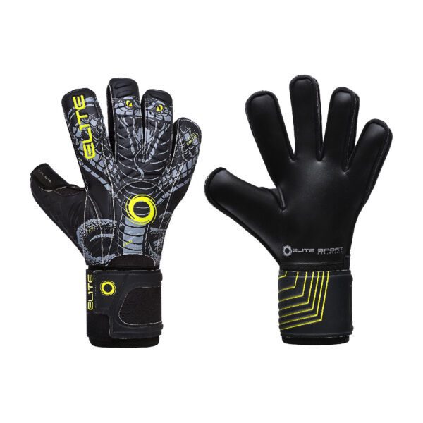 ELITE Vibora keepershandschoenen - zwart / grijs / geel - maat 8