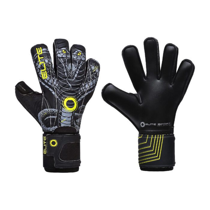 ELITE Vibora keepershandschoenen - zwart / grijs / geel - maat 8
