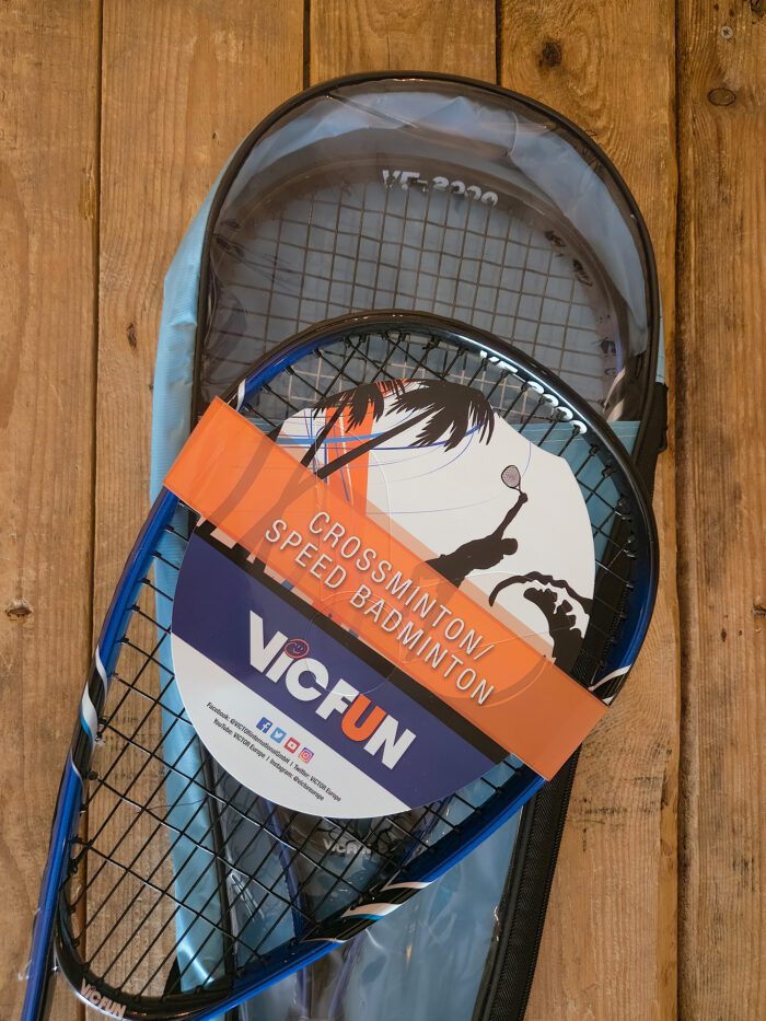 VICTOR Speed badminton VF-2000 set - blauw - met shuttles